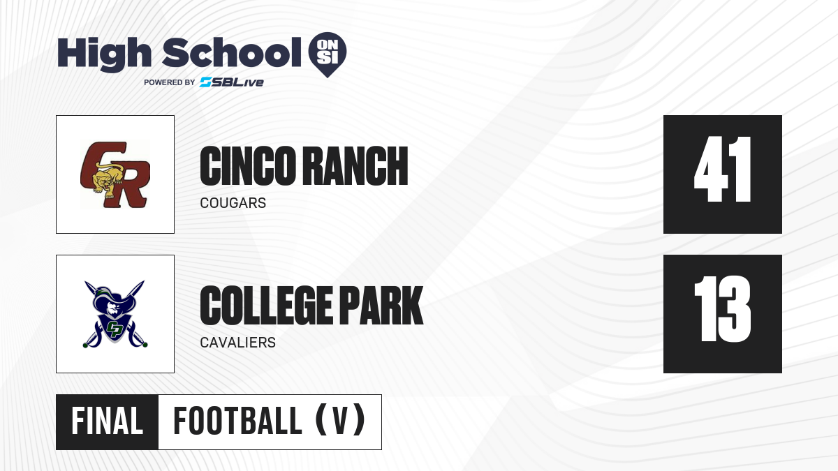 Cinco Ranch vs College Park Football - Aug 25, 2022 - scorebooklive.com