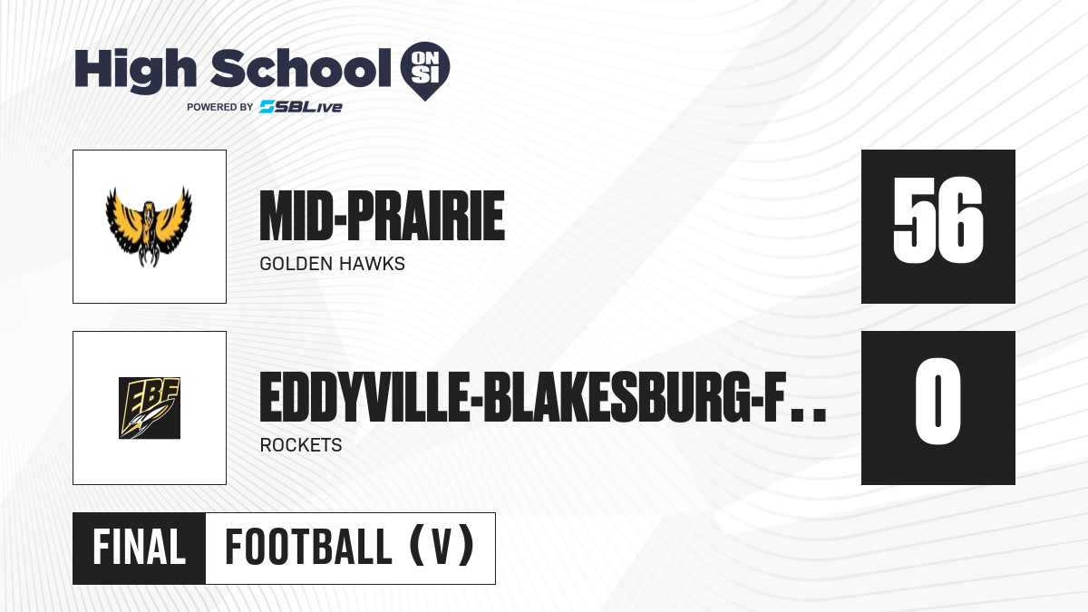 Mid-Prairie Vs Eddyville-Blakesburg-Fremont Football - Sep 16, 2022 ...