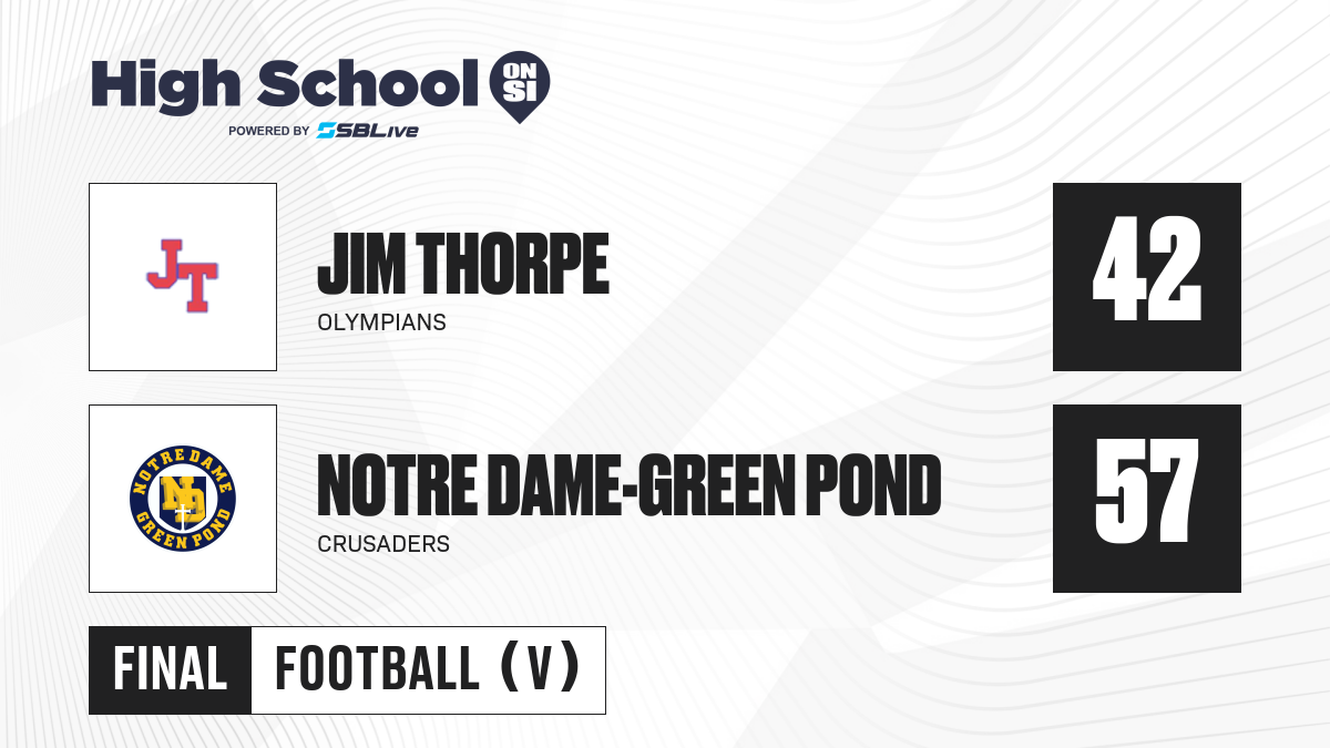 Jim Thorpe Vs Notre Dame Green Pond Football Oct 14 2022