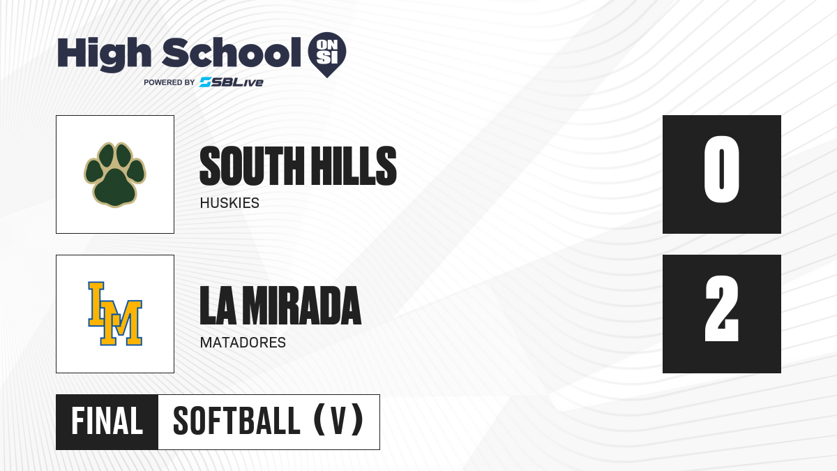 La Mirada vs South Hills Softball - May 8, 2021 - scorebooklive.com