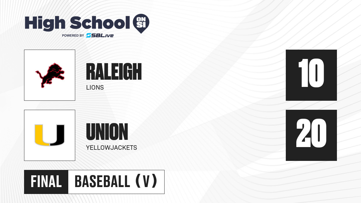 Raleigh vs Union Baseball - Apr 9, 2022 - scorebooklive.com