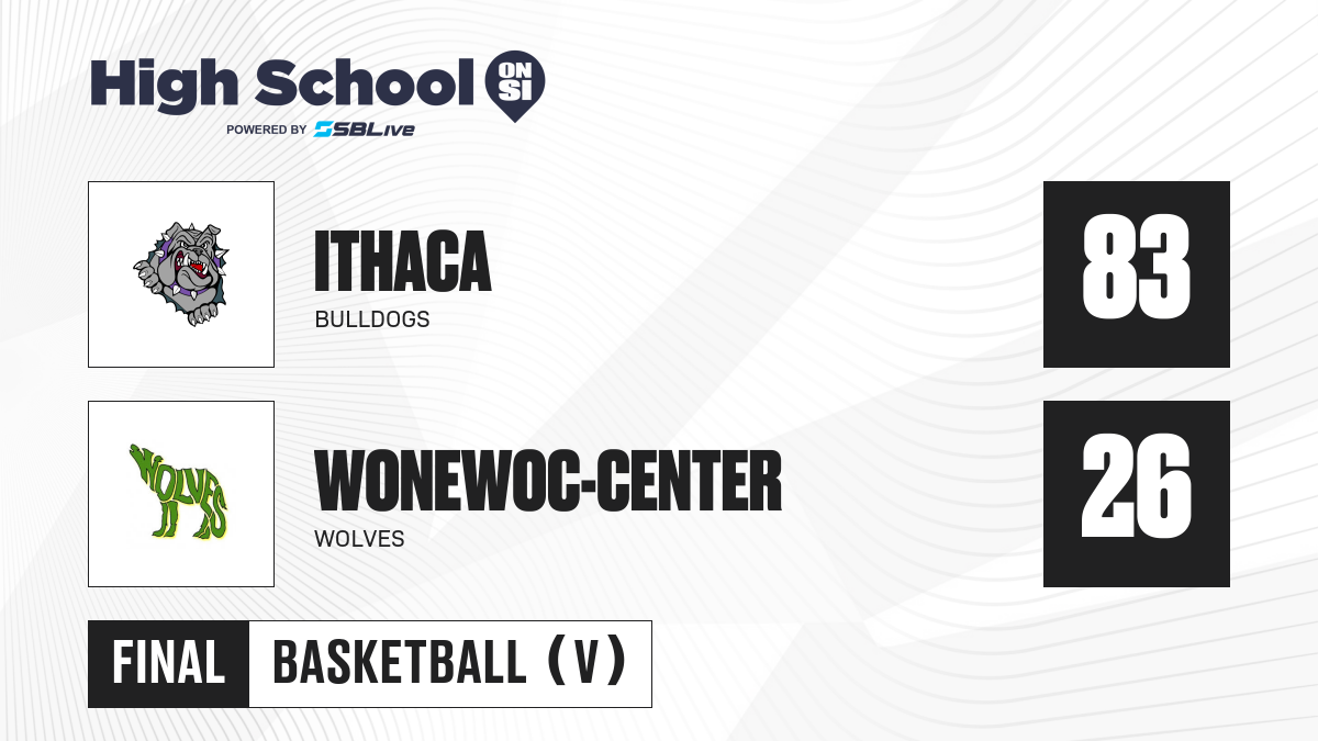 Ithaca vs WonewocCenter Boys Basketball Nov 28, 2022 High School On SI