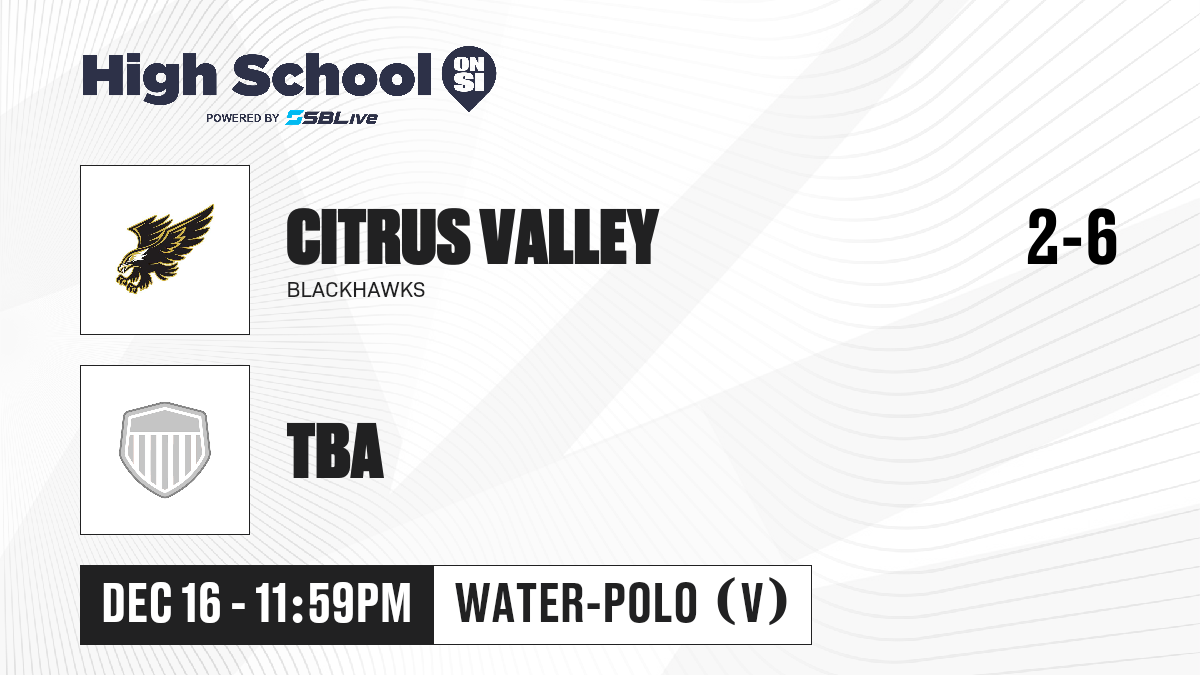 Citrus Valley vs TBA Girls Water Polo Dec 16, 2022 High School On SI