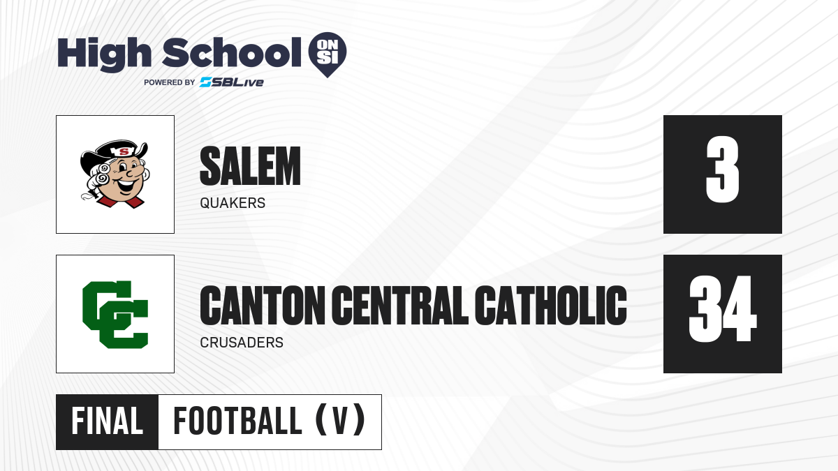 Salem vs Canton Central Catholic Football - Sep 8, 2023 - scorebooklive.com