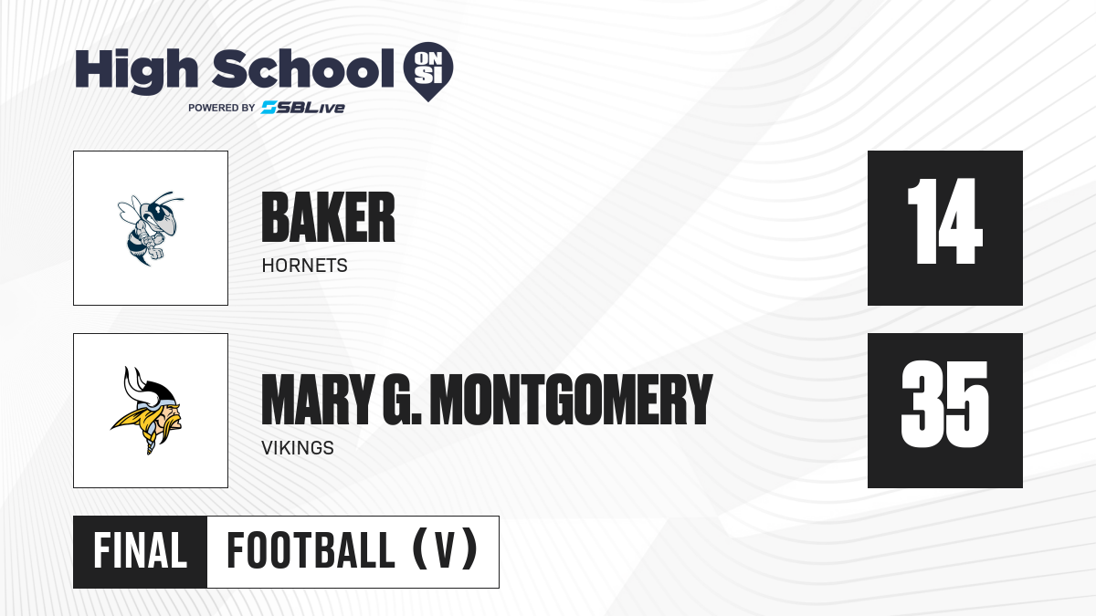 Baker vs Mary G. Montgomery Football - Oct 13, 2023 - scorebooklive.com