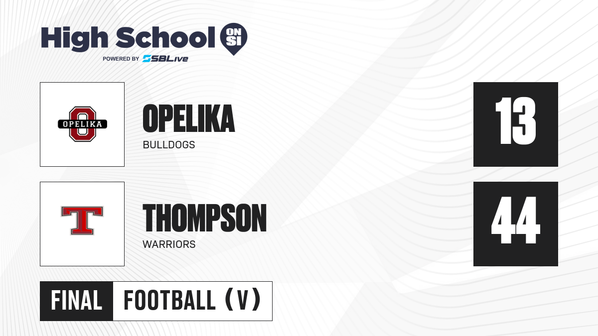 Thompson Vs Opelika Football - Aug 25, 2023 - Scorebooklive.com