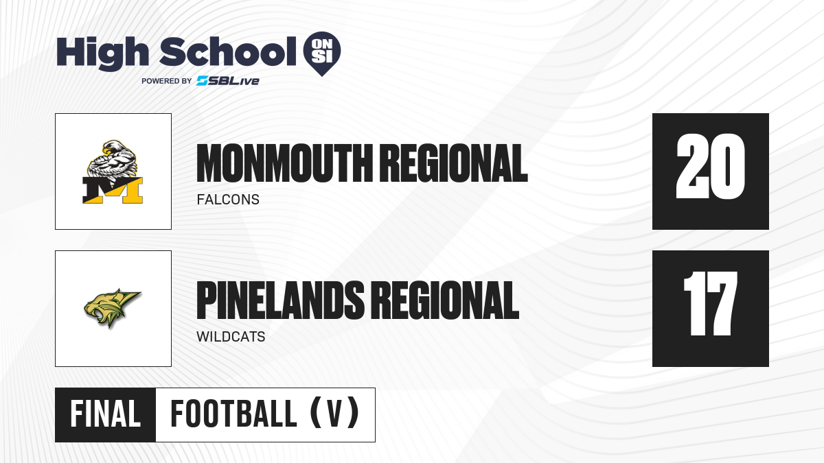 Football: Pinelands Regional vs Monmouth Regional on October 15