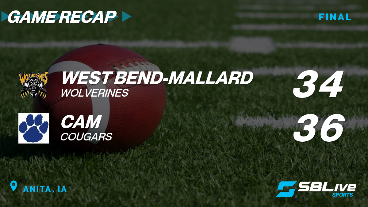 West Bend Mallard Vs Cam Football Oct 27 2023 