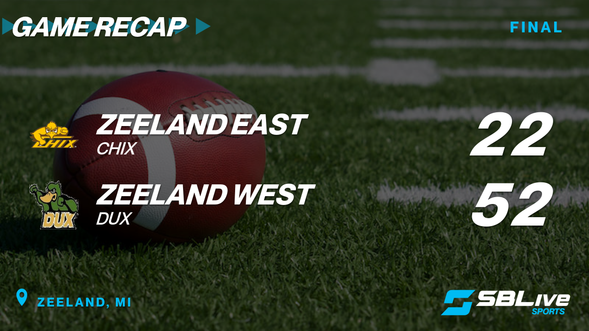 Zeeland East vs Zeeland West Football Oct 27, 2023