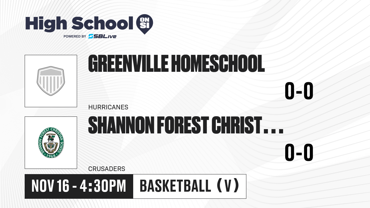 Greenville HomeSchool vs Shannon Forest Christian Boys Basketball - Nov ...