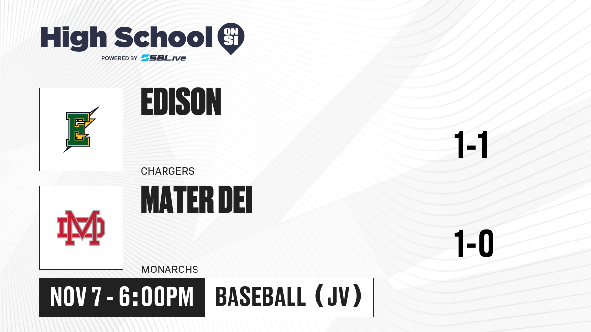 Edison vs Mater Dei JV Baseball Nov 7, 2024 High School On SI