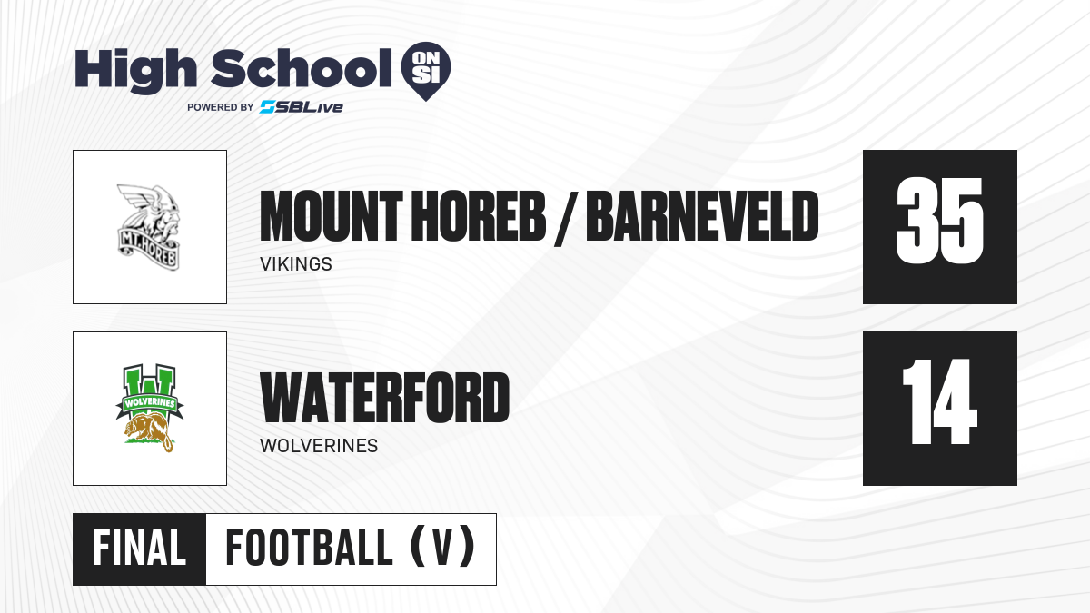 Mount Horeb / Barneveld vs Waterford Football Nov 1, 2024 High