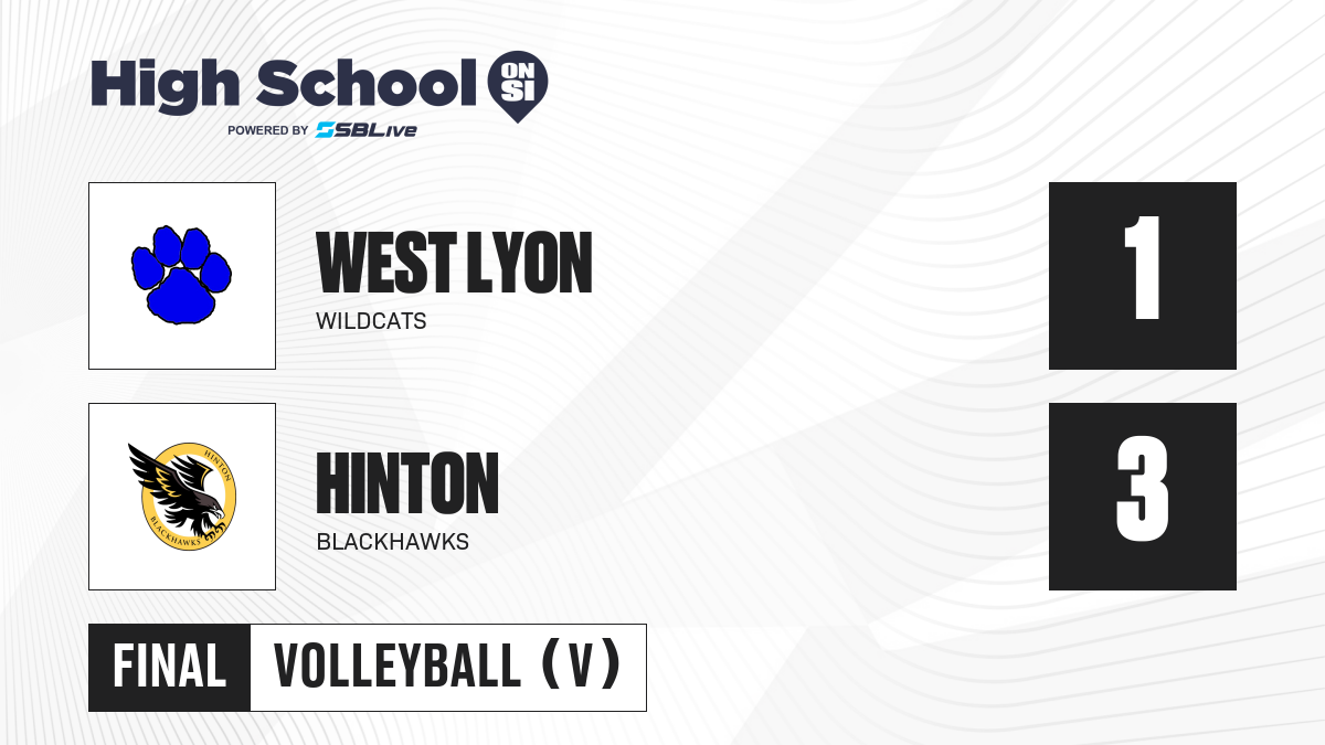 West Lyon vs Hinton Girls Volleyball Oct 28, 2024 High School On SI