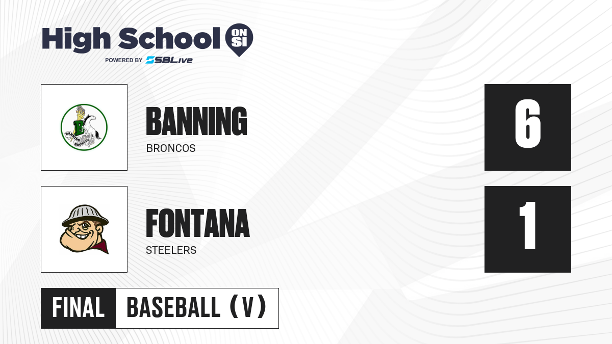 Banning vs Fontana Baseball Mar 8, 2025 High School On SI