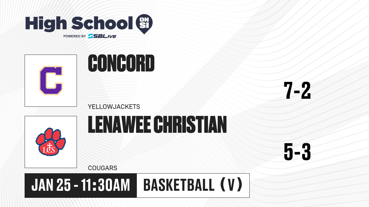 Concord vs Lenawee Christian Girls Basketball - Jan 25, 2025 - High ...