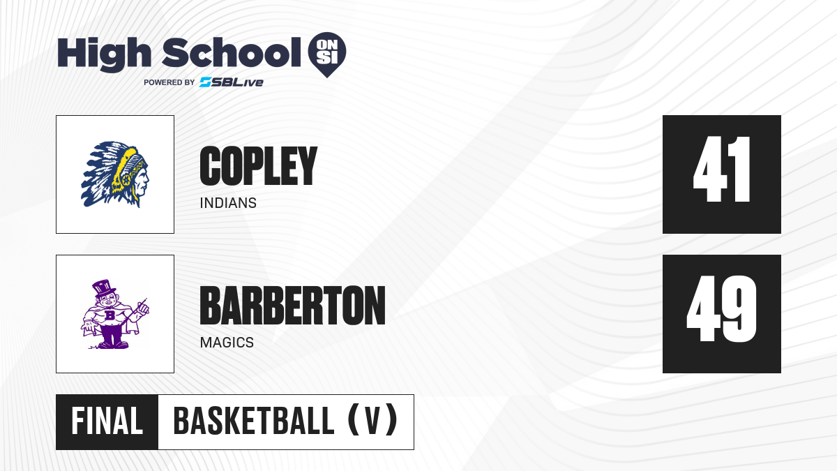 Copley Vs Barberton Boys Basketball - Dec 13, 2024 - High School On Si