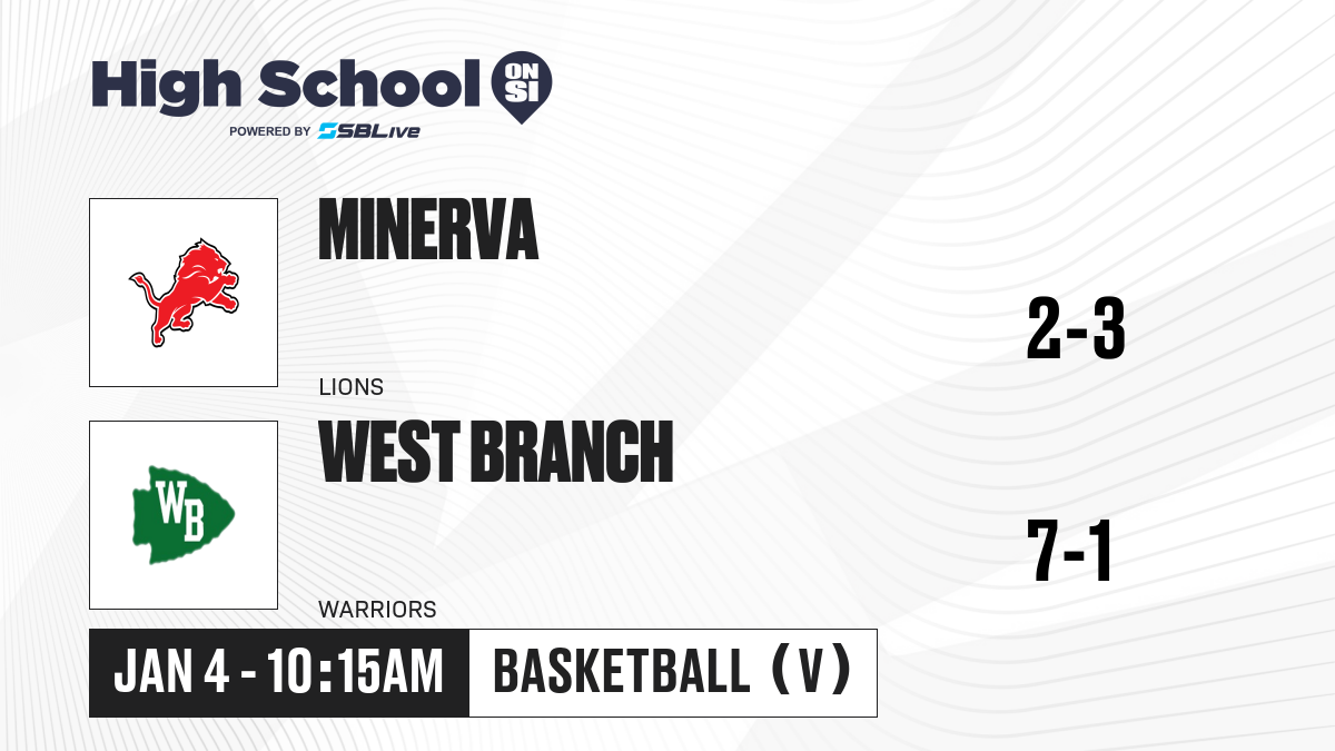 Minerva Vs West Branch Girls Basketball - Jan 4, 2025 - High School On Si