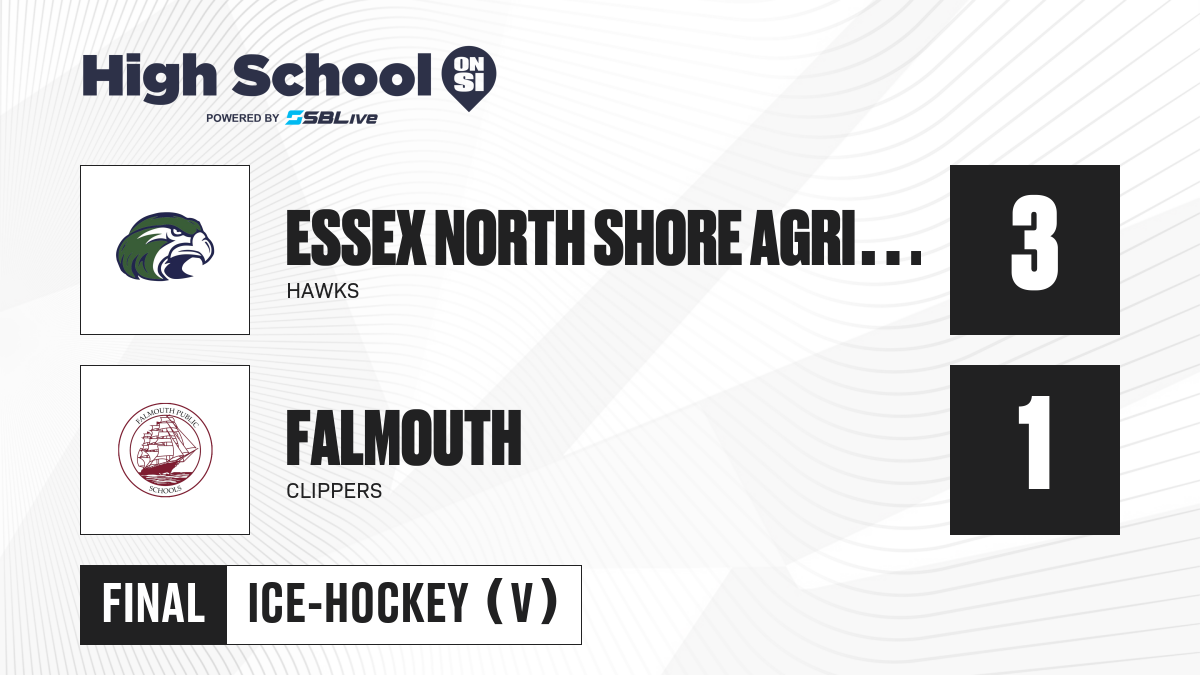 Essex North Shore Agriculture & Tech Vs Falmouth Boys Ice Hockey - Dec 