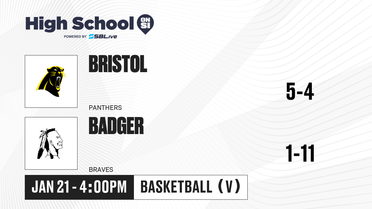 Bristol Vs Badger Boys Basketball - Jan 21, 2025 - High School On Si