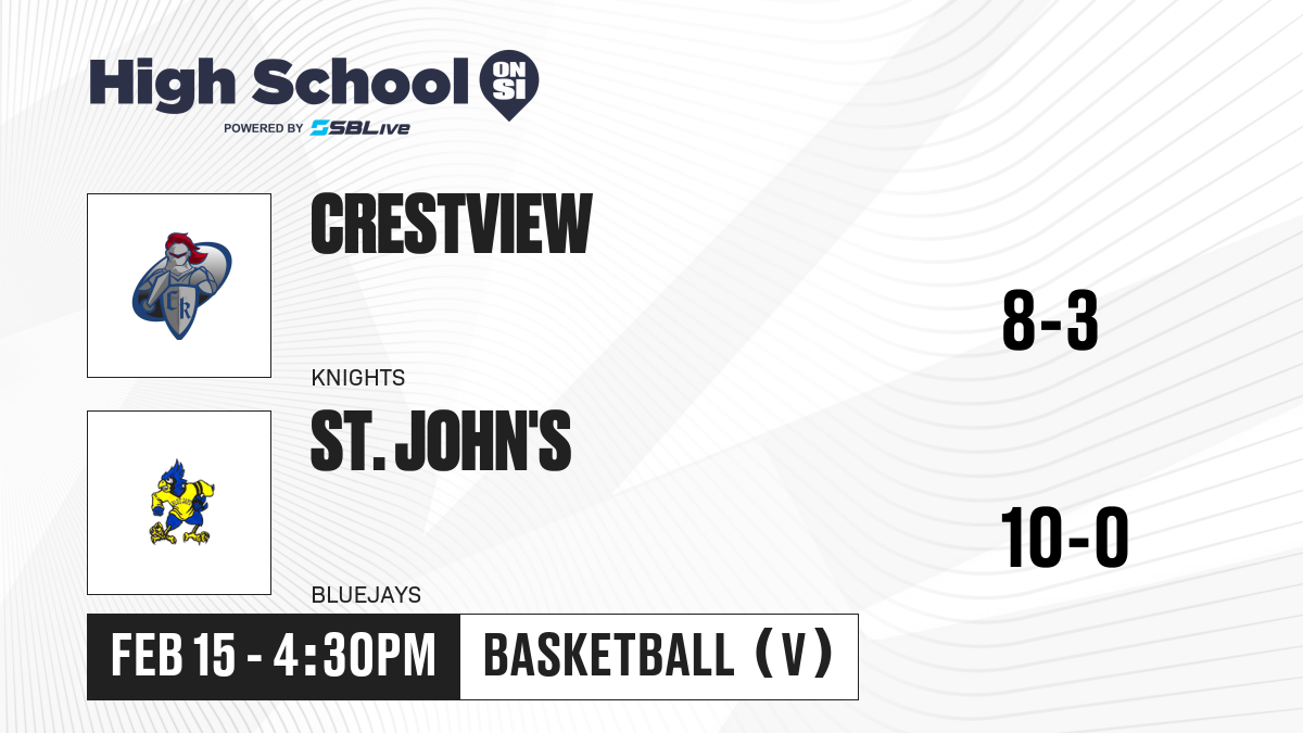 Crestview Vs St. John's Boys Basketball - Feb 15, 2025 - High School On Si