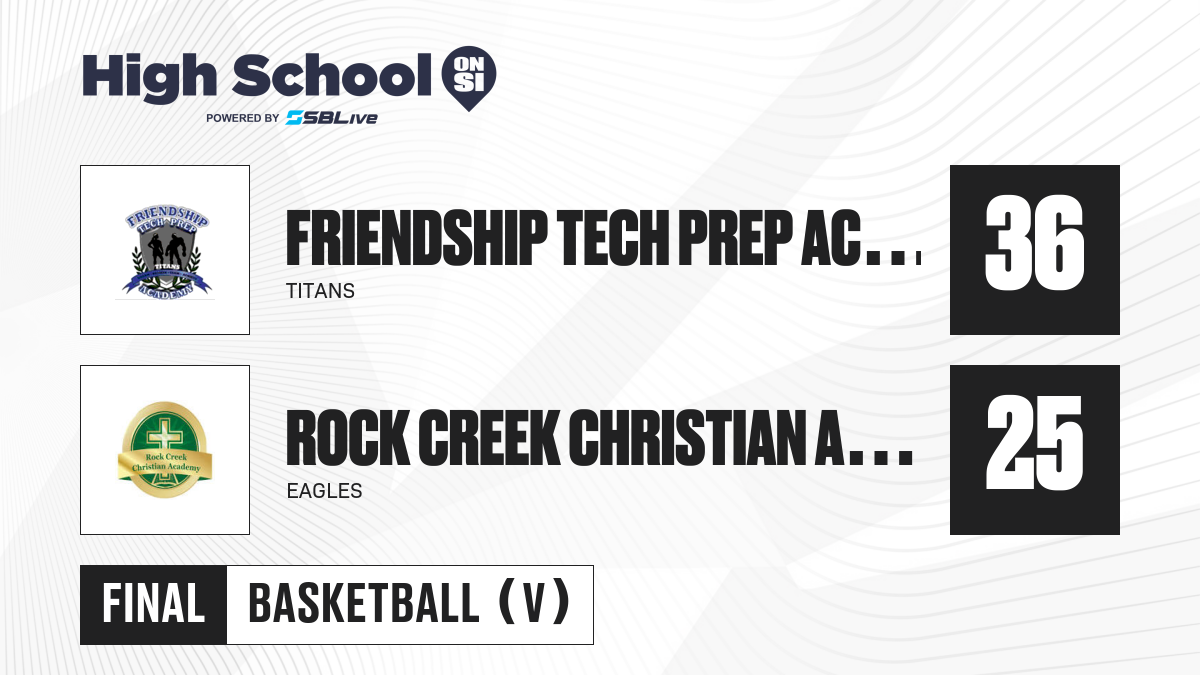 Friendship Tech Prep Academy vs Rock Creek Christian Academy Boys ...