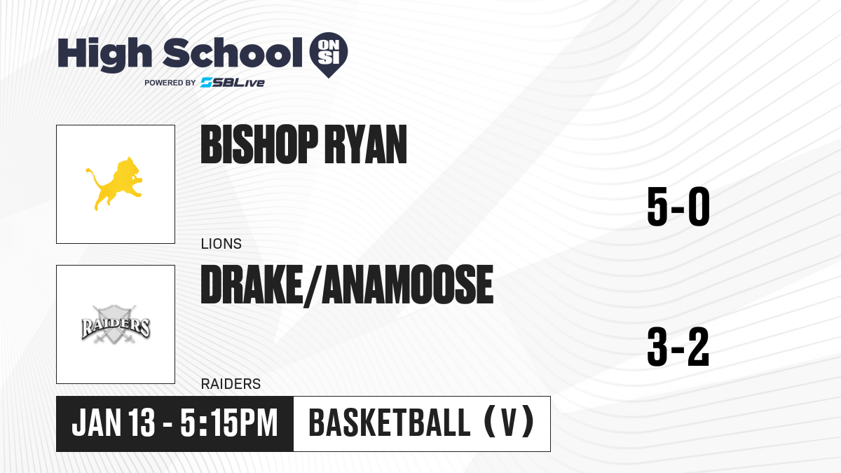 Bishop Ryan Vs Drake Anamoose Boys Basketball - Jan 13, 2025 - High 