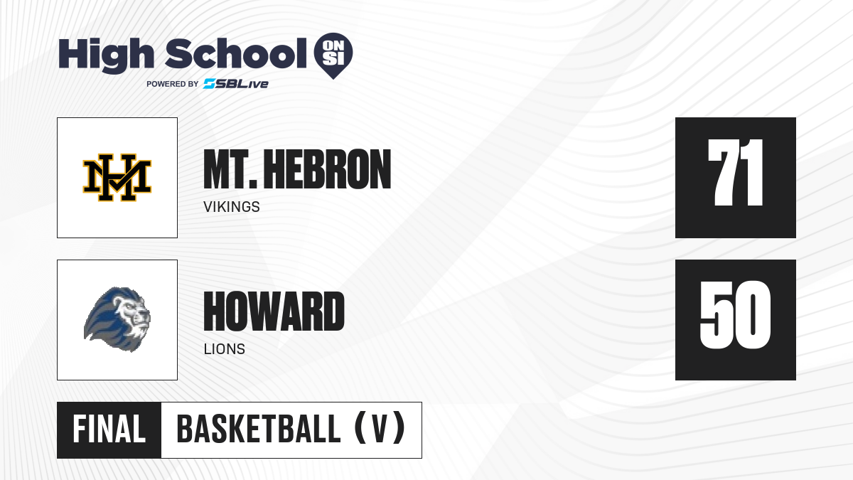 Mt. Hebron vs Howard Boys Basketball Jan 31, 2025 High School On SI
