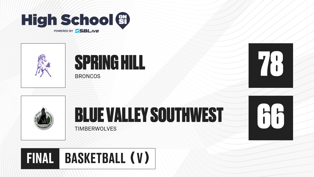 Spring Hill vs Blue Valley Southwest Boys Basketball - Jan 21, 2025 ...