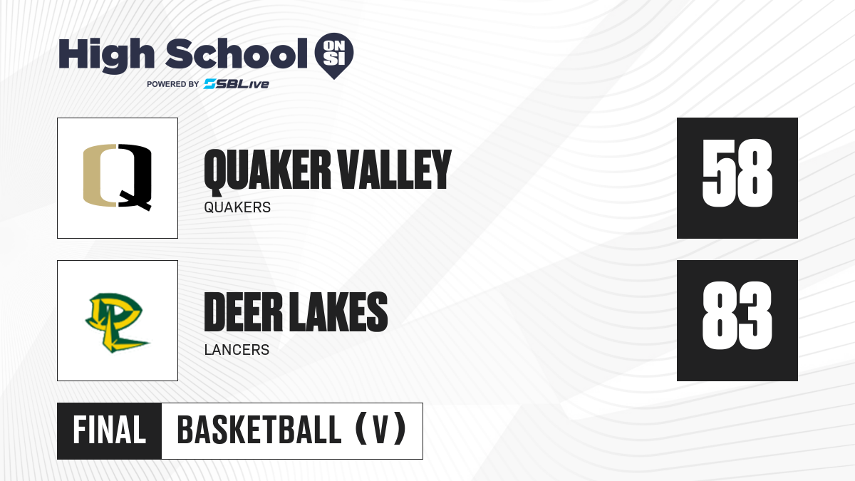 Quaker Valley vs Deer Lakes Boys Basketball - Feb 14, 2025 - High ...