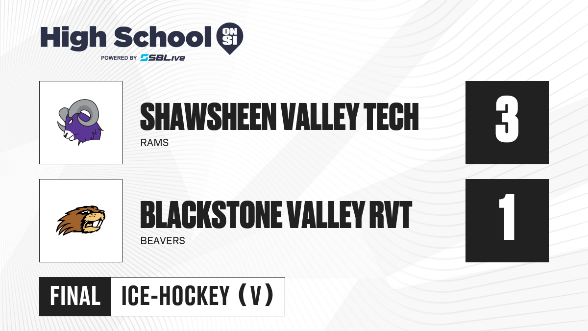 Shawsheen Valley Tech vs Blackstone Valley RVT Boys Ice Hockey - Feb 22 ...