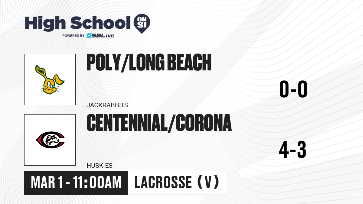 Centennial/Corona vs Poly/Long Beach Boys Lacrosse - Mar 1, 2025 - High ...