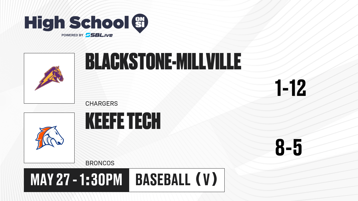 BlackstoneMillville vs Keefe Tech Baseball May 27, 2025 High School On SI